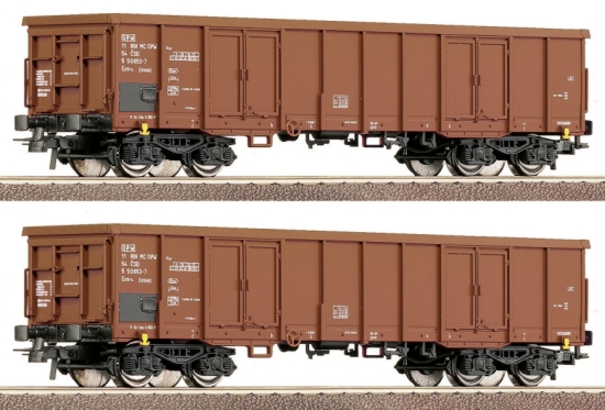 2 Piece Set: Gondola cars CSD<br /><a href='images/pictures/Roco/66158.jpg' target='_blank'>Full size image</a>
